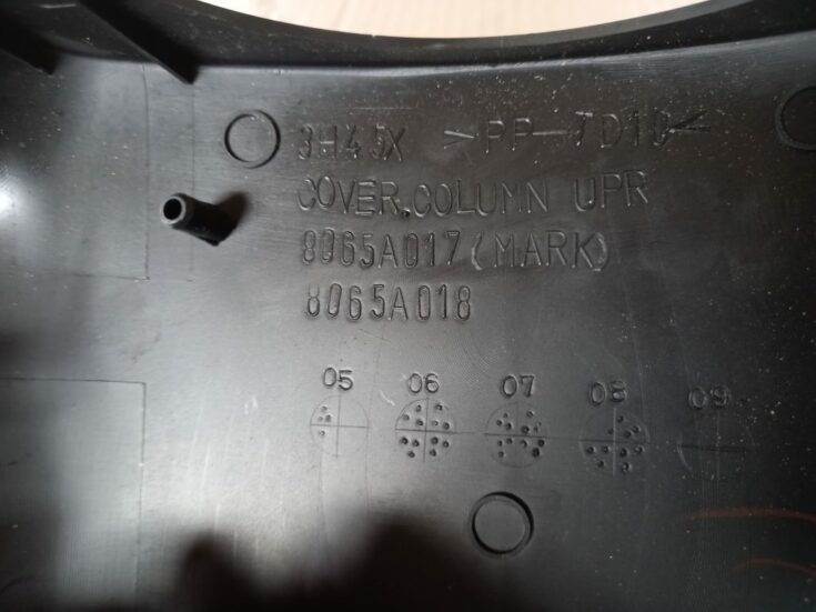 Stūres statnes putekļu aizsargs (salonā) priekš MITSUBISHI LANCER 2009