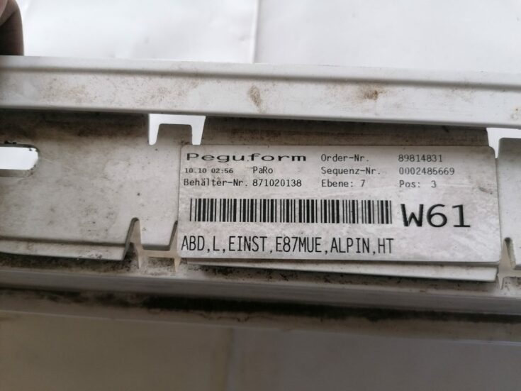 Ārēja sliekšņa kreisa uzlika priekš BMW 1 E87 2009 WHITE