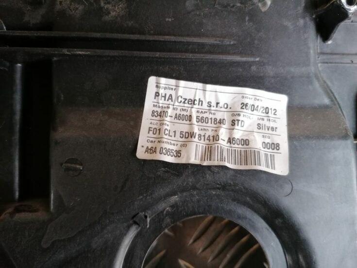 Stikla pacelšanas mehānisma panele priekš HYUNDAI I30 2012