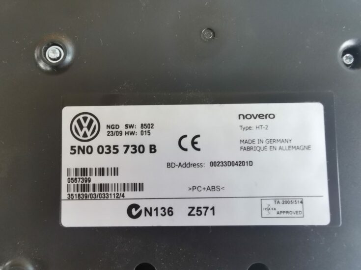 Bluetooth vadības bloks priekš VW PASSAT CC 2009