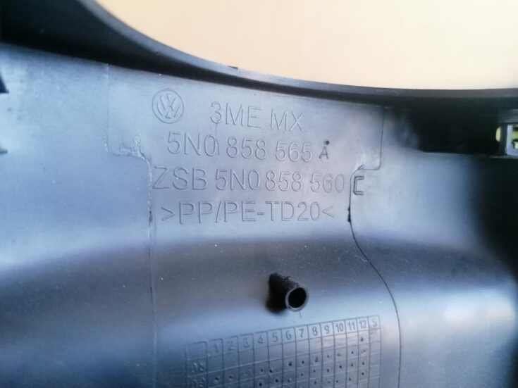 Stūres statnes putekļu aizsargs (salonā) priekš VW GOLF VARIANT 2012