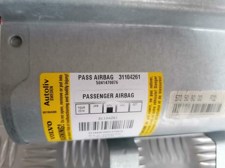 Mērinstrumentu paneļa drošības spilvens priekš VOLVO S80 2004