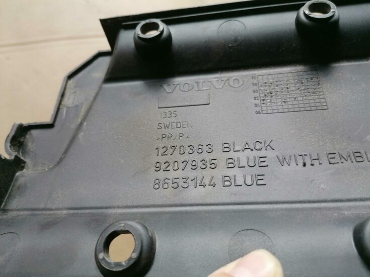 Dzinēja dekoratīvais vāks priekš VOLVO S80 2004