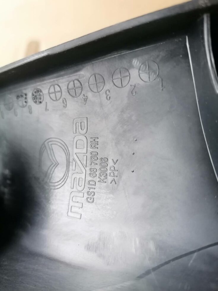 Sliekšņa aizmugurēja laba uzlika (salonā) priekš MAZDA 6 2007