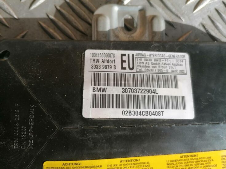 Priekšējo durvju drošības spilvens priekš BMW 318D E46 2002 SEDAN