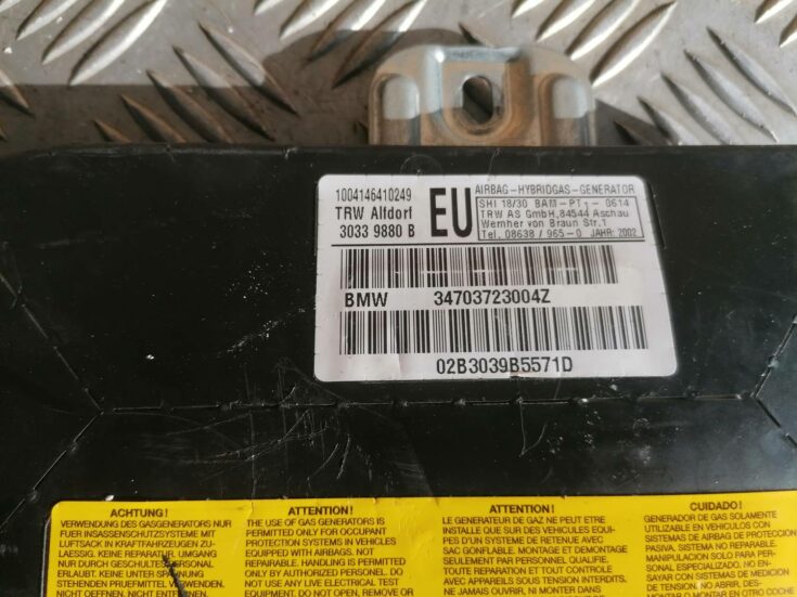 Priekšējo durvju drošības spilvens priekš BMW 318D E46 2002 SEDAN