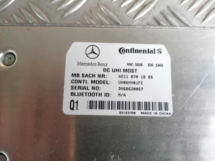 Bluetooth vadības bloks priekš MERCEDES BENZ ML280 2008 OBSIDIAN BLACK