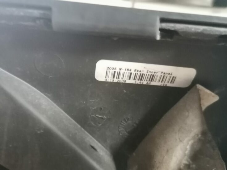 Aizmugures buferis priekš MERCEDES BENZ ML280 2008 OBSIDIAN BLACK