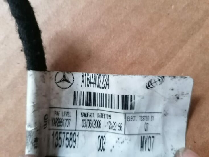 Bagāžnieka vāks priekš MERCEDES BENZ ML280 2008 OBSIDIAN BLACK