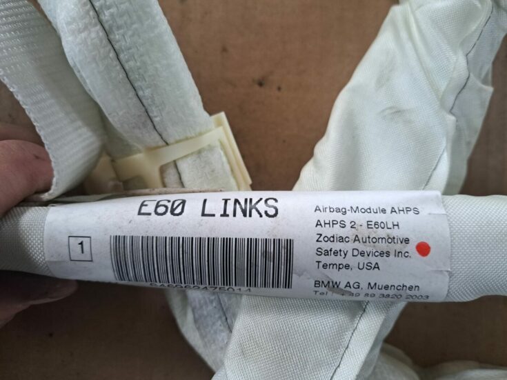 Griestu drošības spilvens, pa kreisi priekš BMW 525 E60 2004 BLACK
