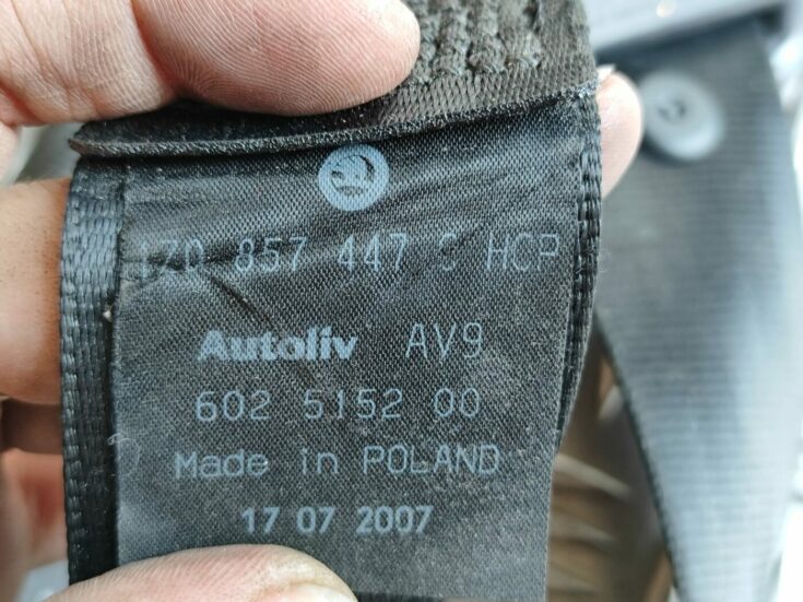 Aizmugurējā labā drošības josta priekš SKODA OCTAVIA 2008