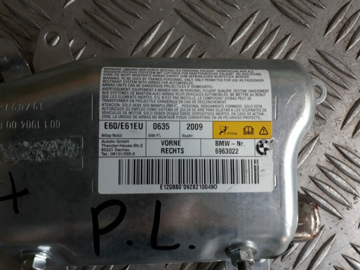 Priekšējo durvju drošības spilvens priekš BMW 530D E61 2006 TOURING BLUE