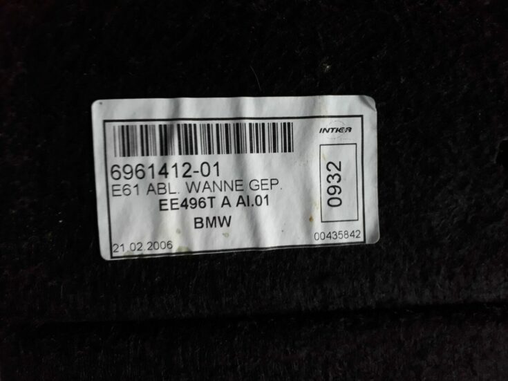 Bagāžnieka nodalījuma paliktnis priekš BMW 530D E61 2006 TOURING BLUE