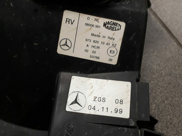 Lukturu komplekts priekš MERCEDES-BENZ 1217 L 4X2 4760