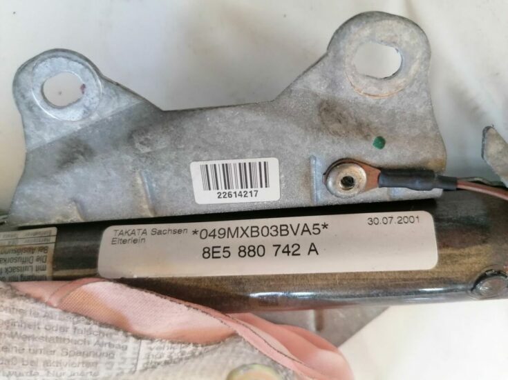 Griestu drošības spilvens, pa labi priekš AUDI A4 2001 SEDAN