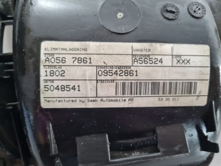 Salona plastmasa priekš SAAB 9-5 1999