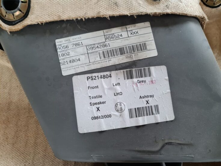 Priekšējo kreiso durvju apdare priekš SAAB 9-5 1999